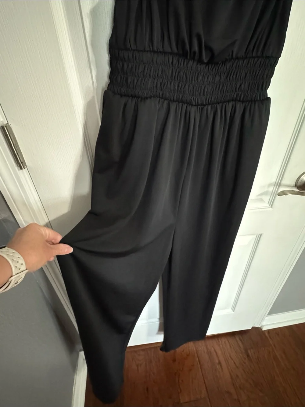 Ardene Black Smocked Bodice Jumpsuit SP